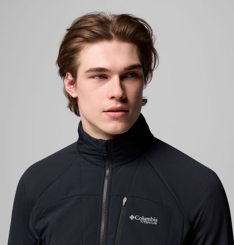 Men's Arctic Crest Hybrid Full Zip Jacket, Color: Black, image 7
