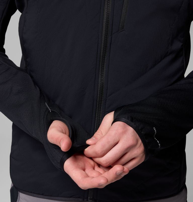 Men's Arctic Crest Hybrid Full Zip Jacket, Color: Black, image 8