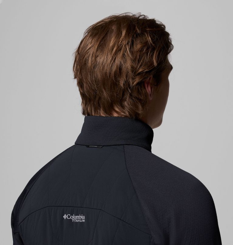 Men's Arctic Crest Hybrid Full Zip Jacket, Color: Black, image 9