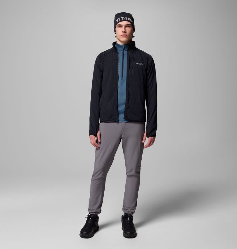 Men's Arctic Crest Hybrid Full Zip Jacket, Color: Black, image 2