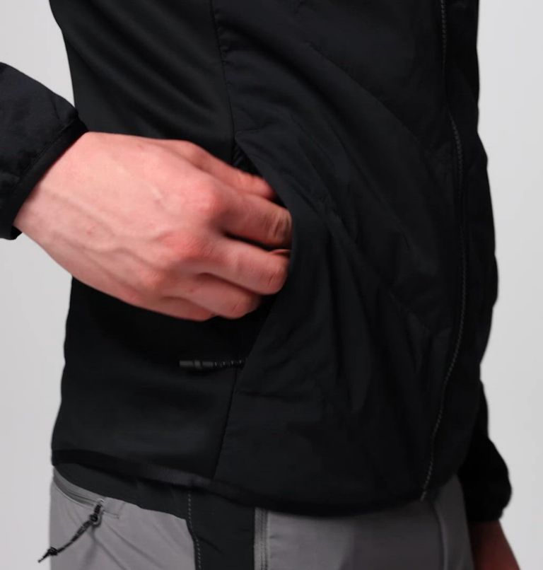 Men's Arctic Crest Hybrid Full Zip Jacket, Color: Black