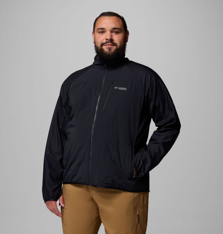 Men's Arctic Crest Hybrid Full Zip Jacket - Big, Color: Black, image 4