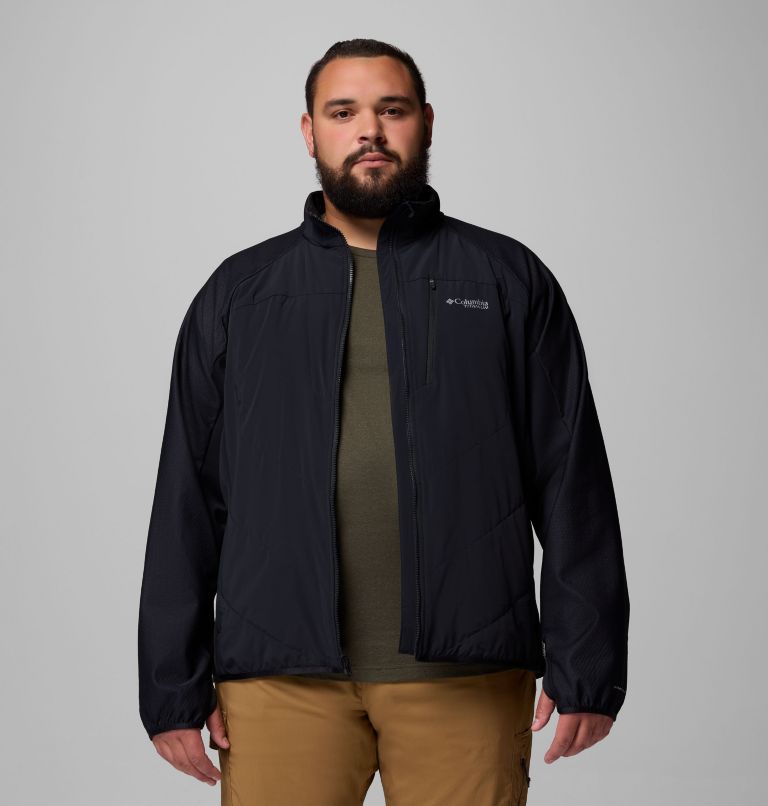 Men's Arctic Crest Hybrid Full Zip Jacket - Big, Color: Black, image 5