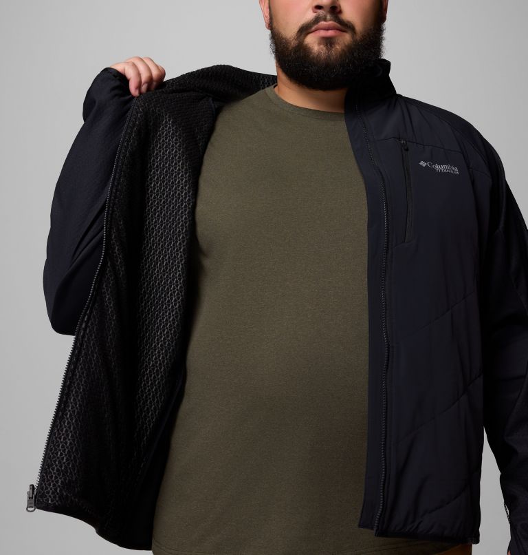 Men's Arctic Crest Hybrid Full Zip Jacket - Big, Color: Black, image 6
