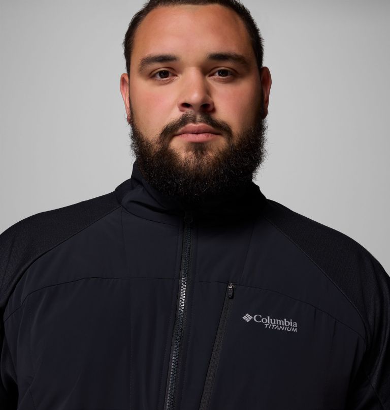 Men's Arctic Crest Hybrid Full Zip Jacket - Big, Color: Black, image 7