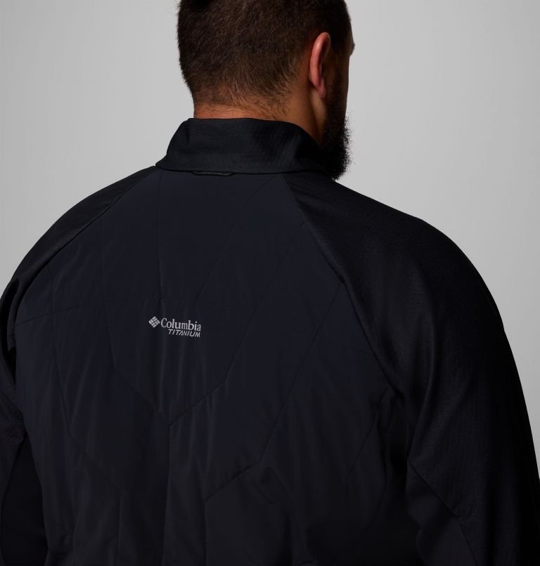Men's Arctic Crest Hybrid Full Zip Jacket - Big, Color: Black, image 9