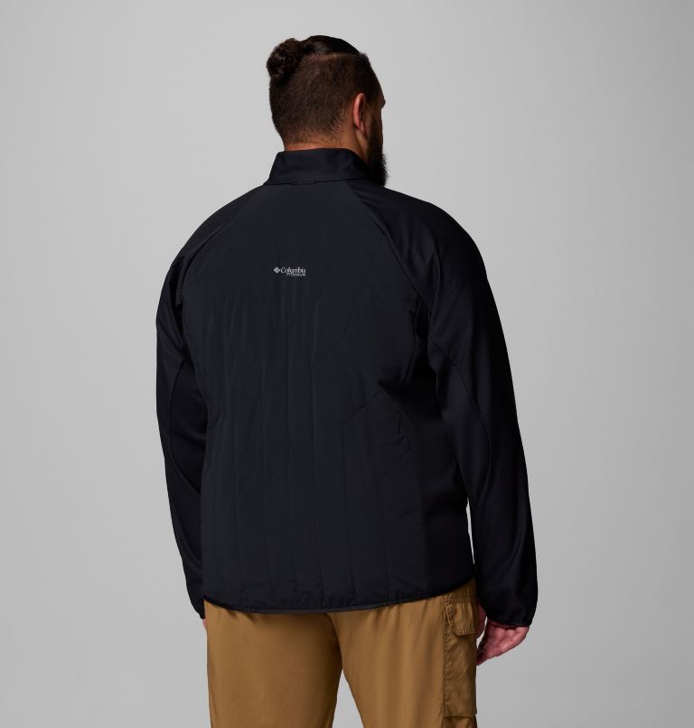Men's Arctic Crest Hybrid Full Zip Jacket - Big, Color: Black, image 3