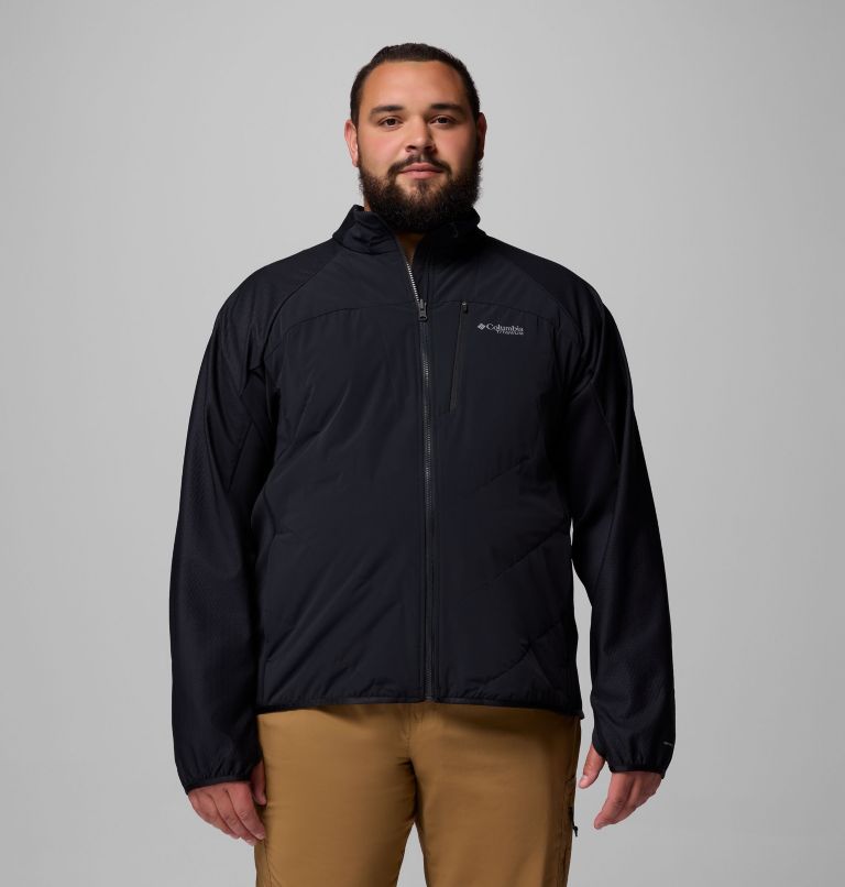 Men's Arctic Crest Hybrid Full Zip Jacket - Big, Color: Black, image 1