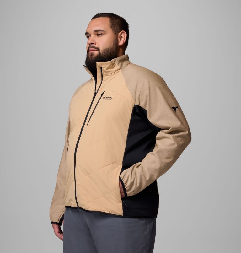Arctic Crest Hybrid Full Zip | 262 | 3X, Color: Canoe, Black, image 4
