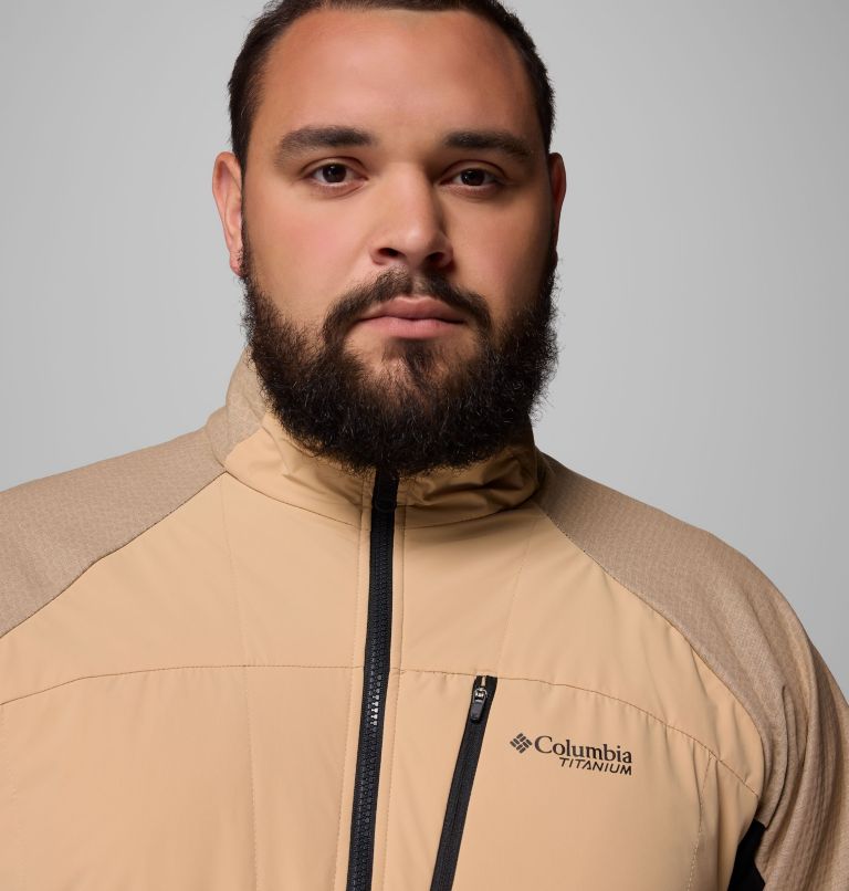 Arctic Crest Hybrid Full Zip | 262 | 3X, Color: Canoe, Black, image 7