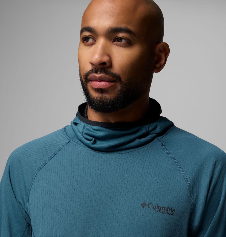 Men's DriVenture Hooded Pullover, Color: Everblue, Black, image 7