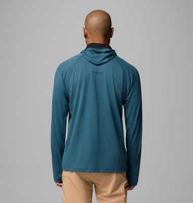 Men's DriVenture Hooded Pullover, Color: Everblue, Black, image 3