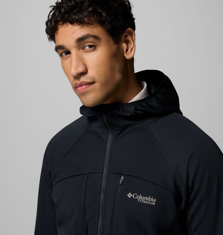 Men's Arctic Crest Bonded Full Zip Jacket, Color: Black, image 7