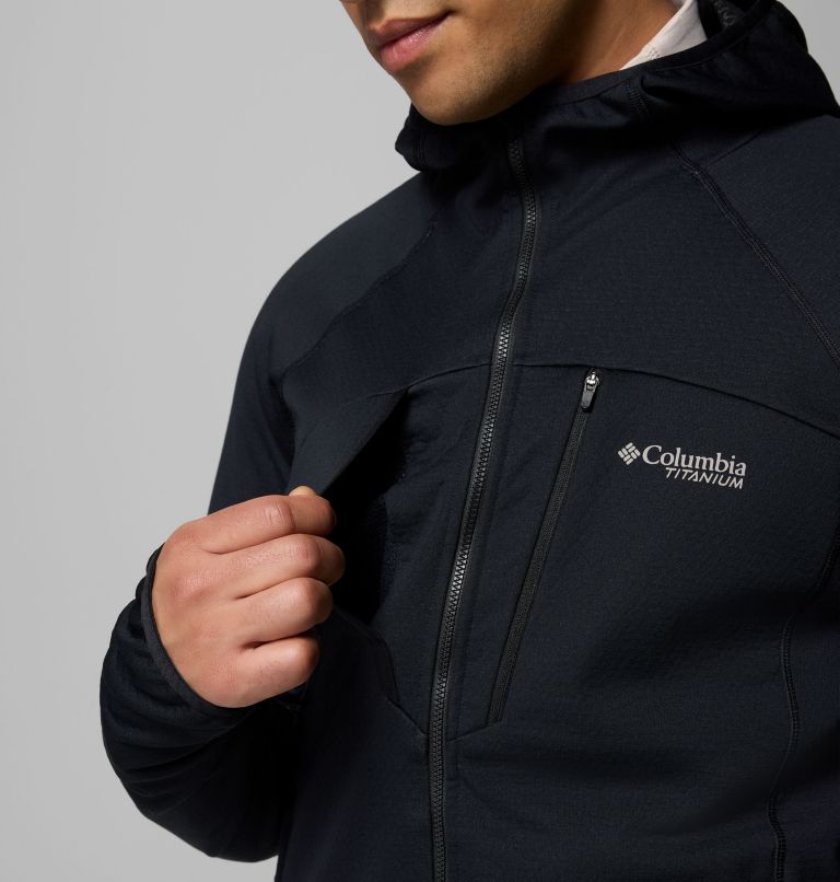 Men's Arctic Crest Bonded Full Zip Jacket, Color: Black, image 8