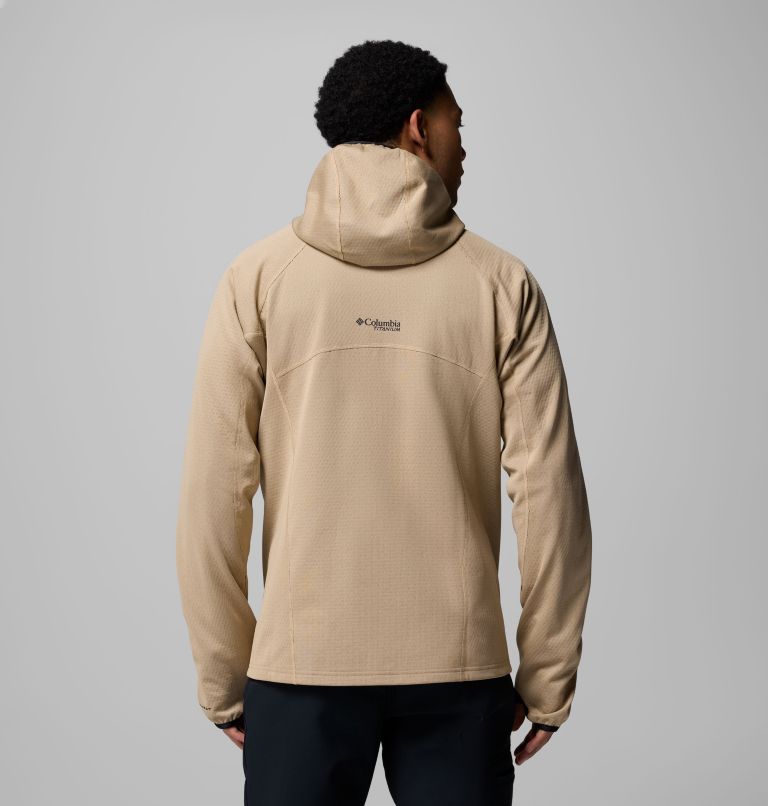 Men's Arctic Crest Bonded Full Zip Jacket, Color: Canoe, Black, image 3