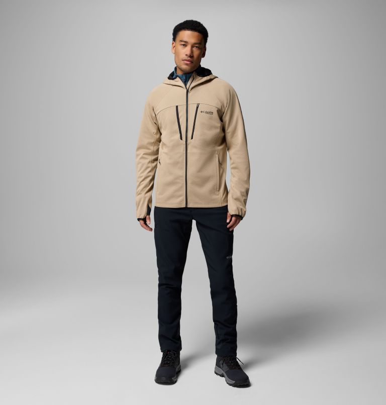 Men's Arctic Crest Bonded Full Zip Jacket, Color: Canoe, Black, image 11