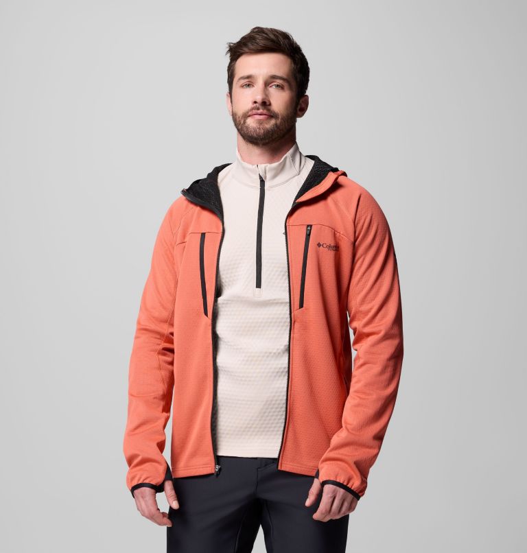 Men's Arctic Crest Bonded Full Zip Jacket, Color: Zing, image 5