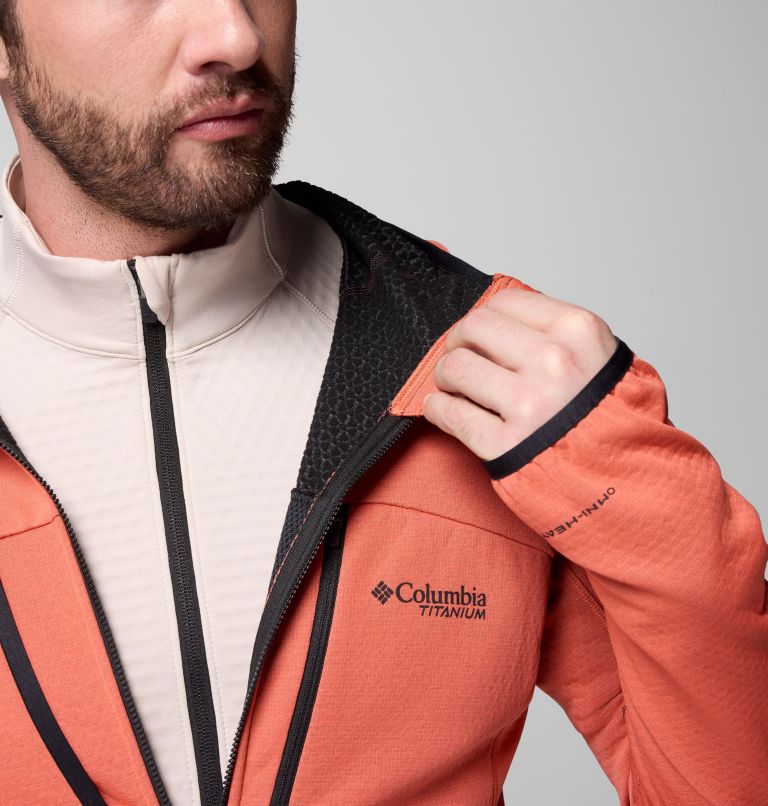 Men's Arctic Crest Bonded Full Zip Jacket, Color: Zing, image 6