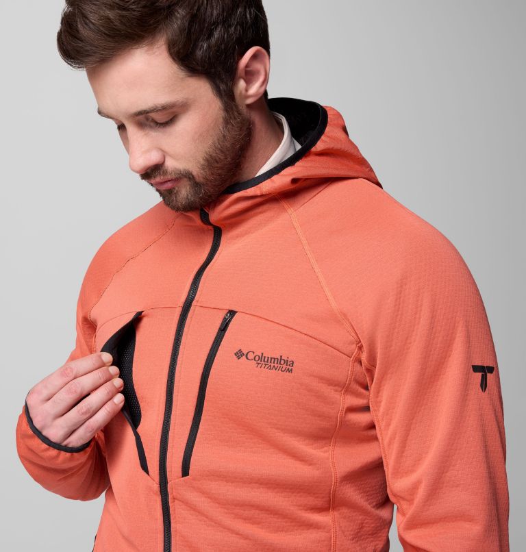 Men's Arctic Crest Bonded Full Zip Jacket, Color: Zing, image 7