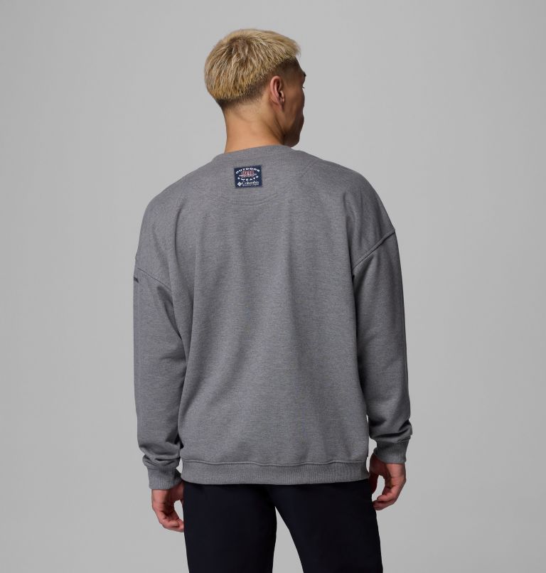 Men's Bugasweat Graphic Crew, Color: City Grey Heather, image 3