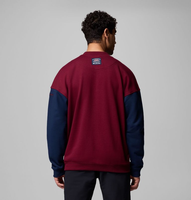 Men's Bugasweat Graphic Crew, Color: Rich Wine, Coll Navy, image 3