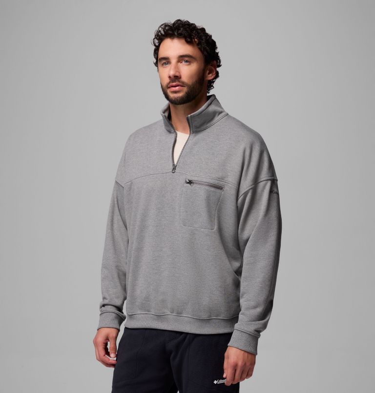 Men's Bugasweat Half Zip Pullover, Color: City Grey Heather, image 4