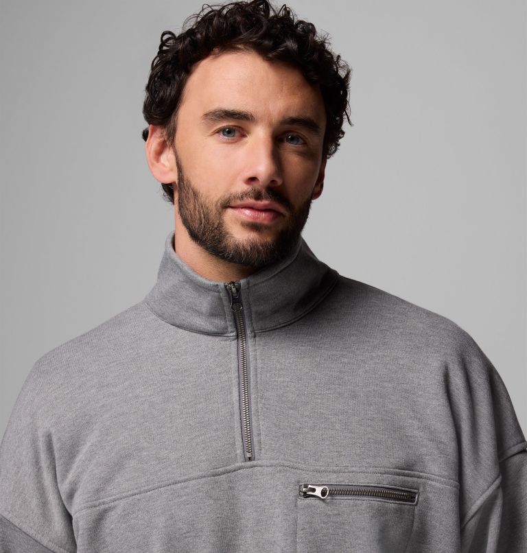 Men's Bugasweat Half Zip Pullover, Color: City Grey Heather, image 5