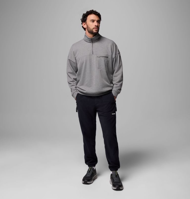 Men's Bugasweat Half Zip Pullover, Color: City Grey Heather, image 2