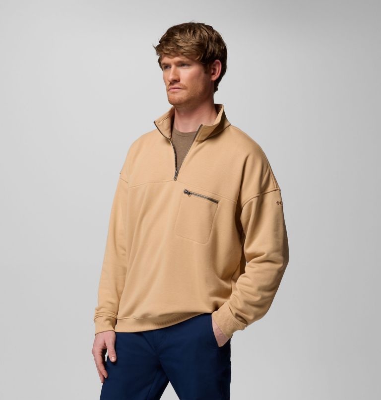 Men's Bugasweat Half Zip Pullover, Color: Canoe, image 4