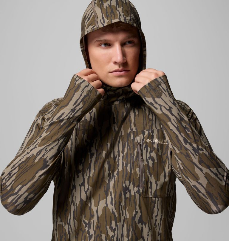 Men's Nomatis Performance Hunting Hoodie, Color: Mossy Oak Bottomland, image 7