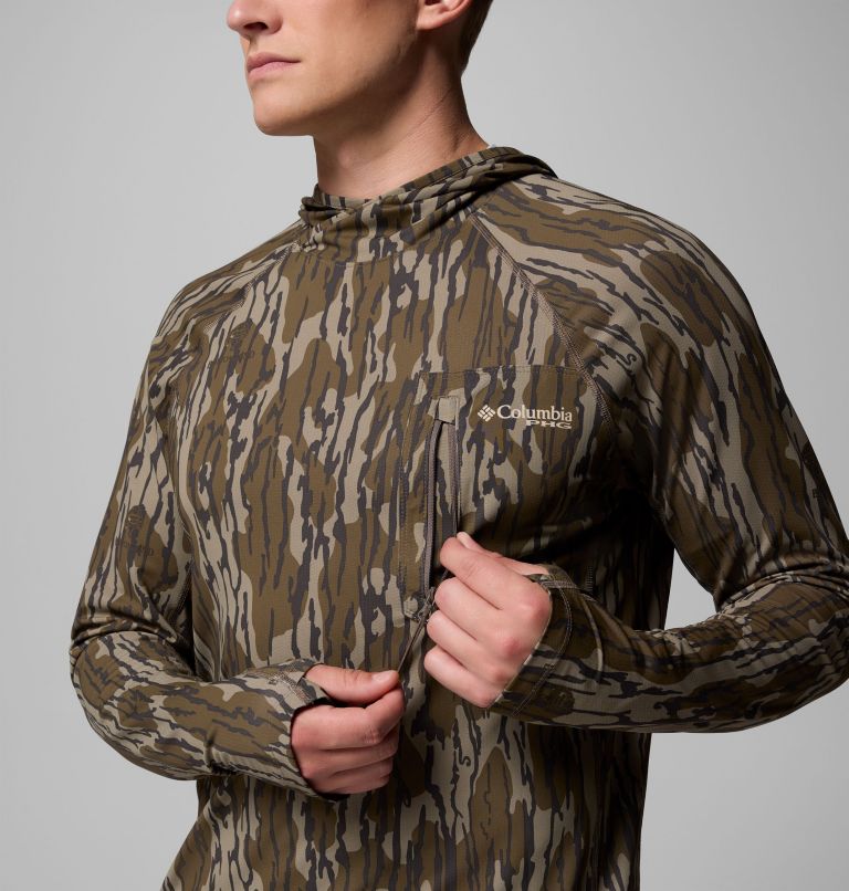Men's Nomatis Performance Hunting Hoodie, Color: Mossy Oak Bottomland, image 8
