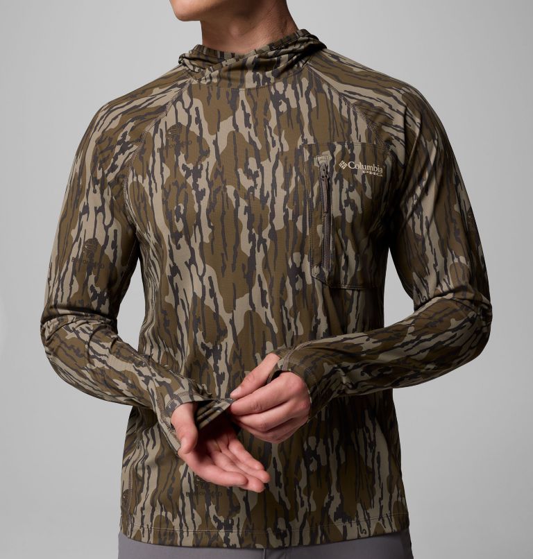 Men's Nomatis Performance Hunting Hoodie, Color: Mossy Oak Bottomland, image 9