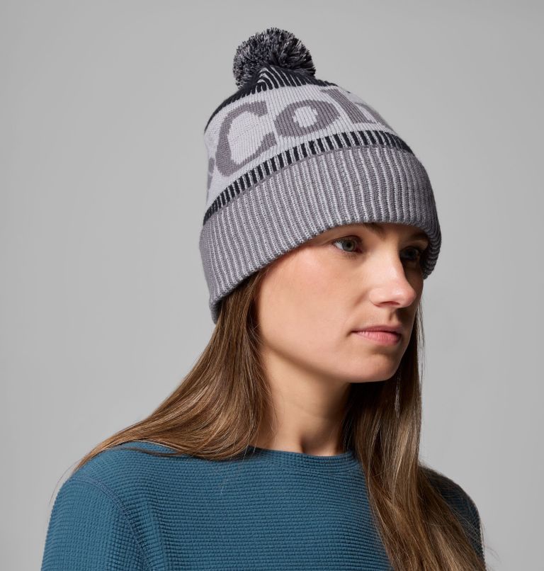Polar Powder III Beanie, Color: City Grey, Black, Columbia Grey, image 8