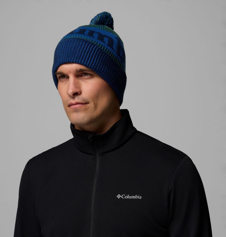 Polar Powder III Beanie, Color: Coll Navy, Rain Forest, Mountain Blue, image 3
