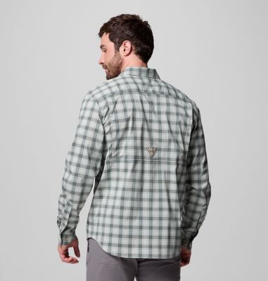 Men's Sharptail Long Sleeve Yarn Dye Shirt, Color: Pond Triple Check, image 7