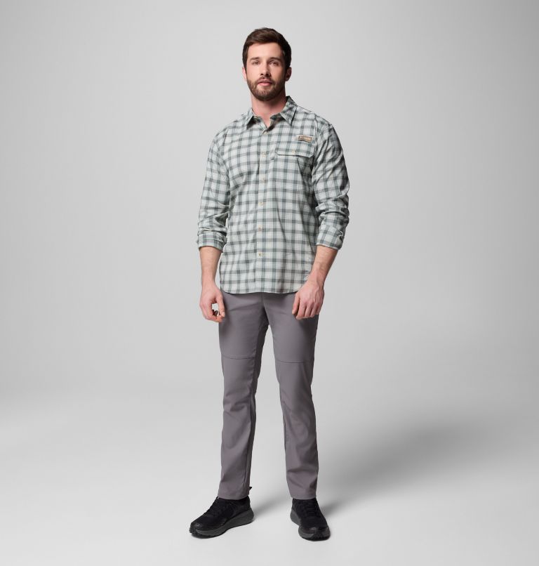 Men's Sharptail Long Sleeve Yarn Dye Shirt, Color: Pond Triple Check, image 2
