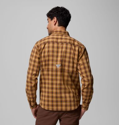 Men's Sharptail Long Sleeve Yarn Dye Shirt, Color: Maple Sugar Triple Check, image 11