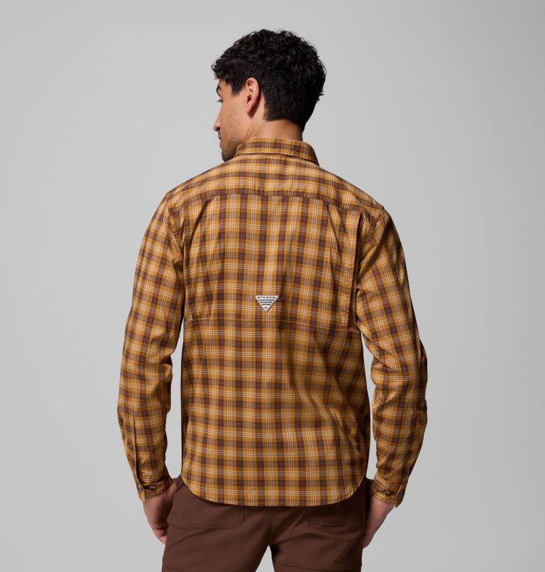 Men's Sharptail Long Sleeve Yarn Dye Shirt, Color: Maple Sugar Triple Check, image 3