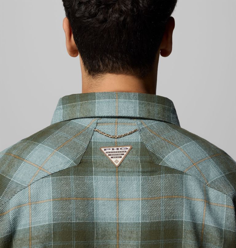 Men's Saddle Point Warm Lined Flannel, Color: Pond Iron Sight Buffalo, image 8