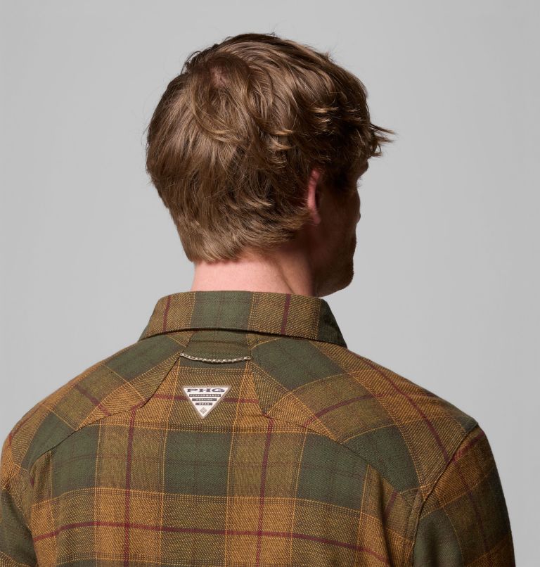 Men's Saddle Point Warm Lined Flannel, Color: Surplus Green Iron Sight Buffalo, image 9