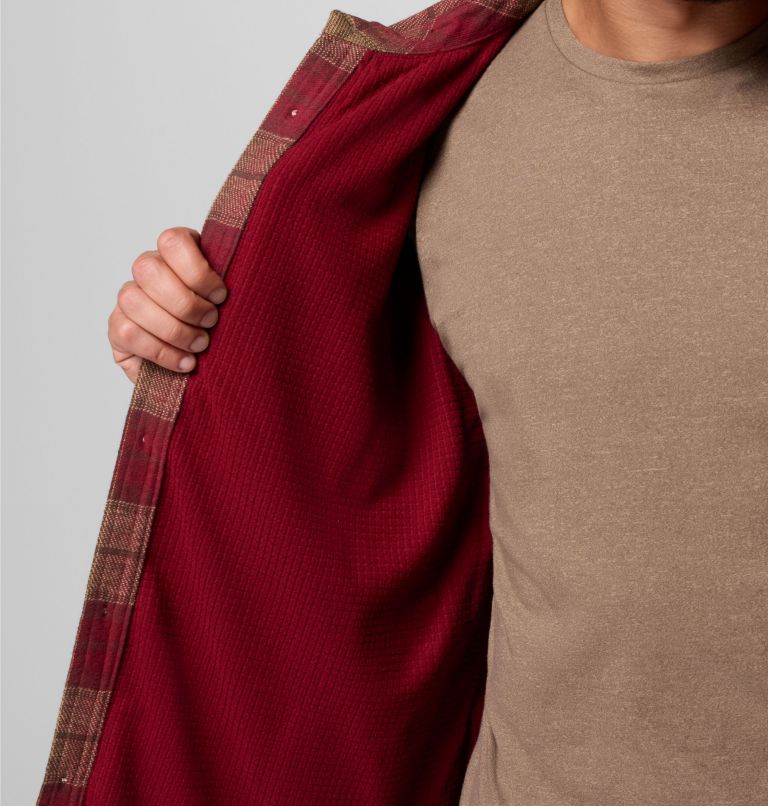 Men's Saddle Point Warm Lined Flannel, Color: Red Jasper Iron Sight Buffalo, image 7