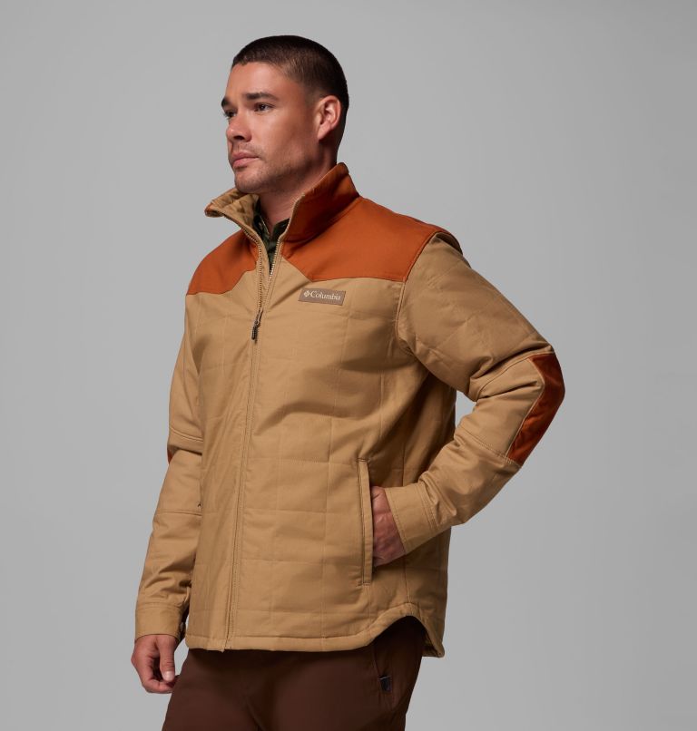 Men's Saddle Point Insulated Jacket, Color: Sahara, Cedar, image 4