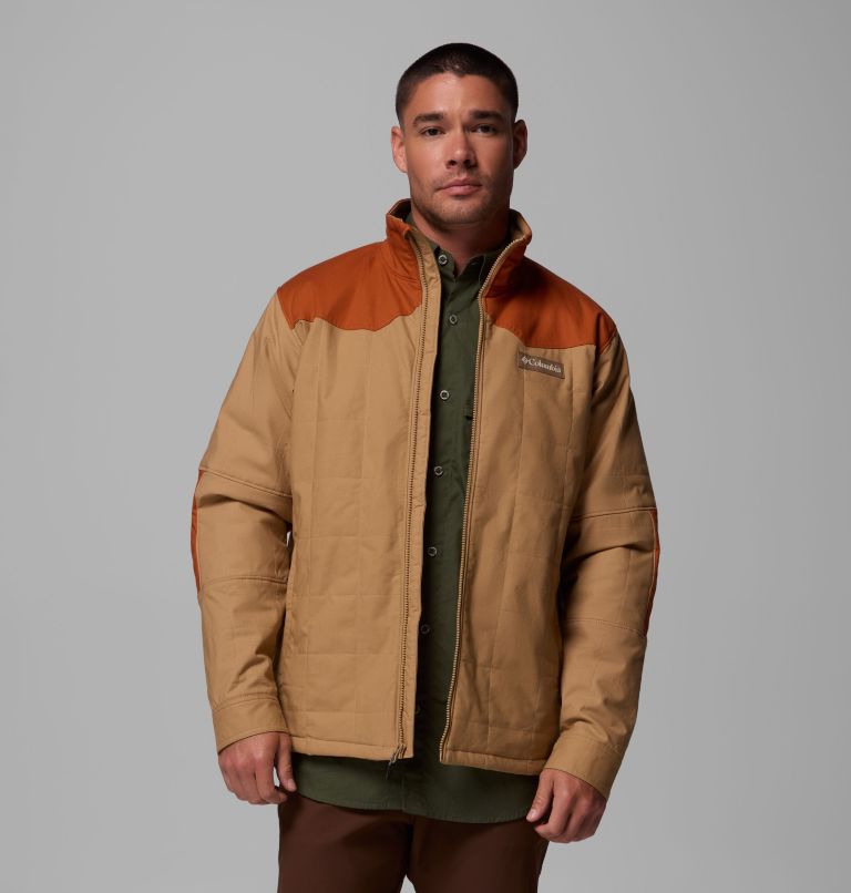 Men's Saddle Point Insulated Jacket, Color: Sahara, Cedar, image 5