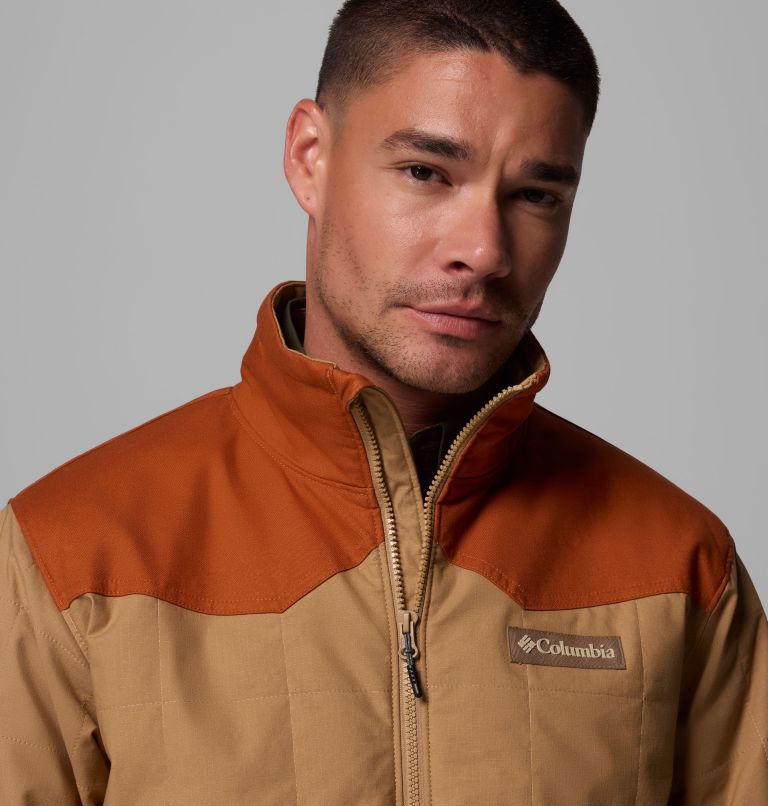Men's Saddle Point Insulated Jacket, Color: Sahara, Cedar, image 6