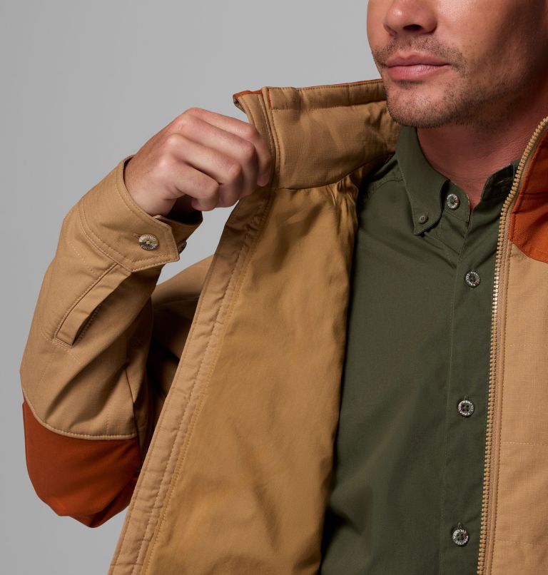 Men's Saddle Point Insulated Jacket, Color: Sahara, Cedar, image 7