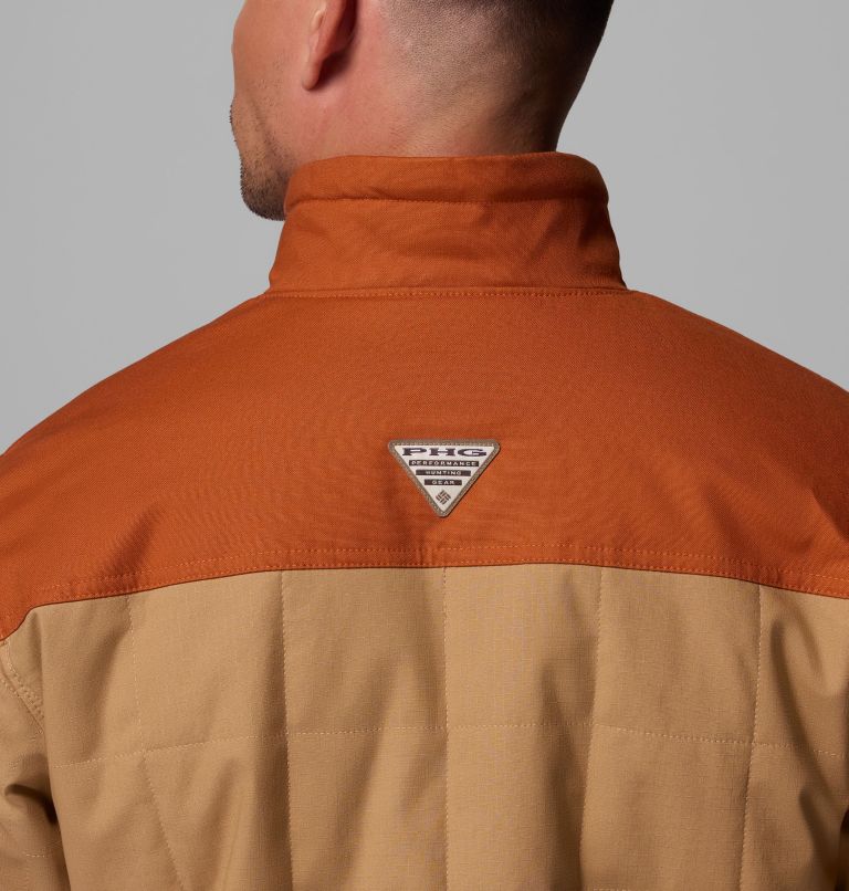Men's Saddle Point Insulated Jacket, Color: Sahara, Cedar, image 8
