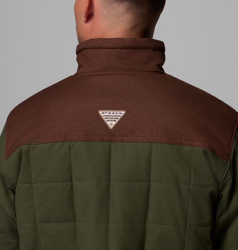 Men's Saddle Point Insulated Jacket, Color: Surplus Green, Tobacco, image 8