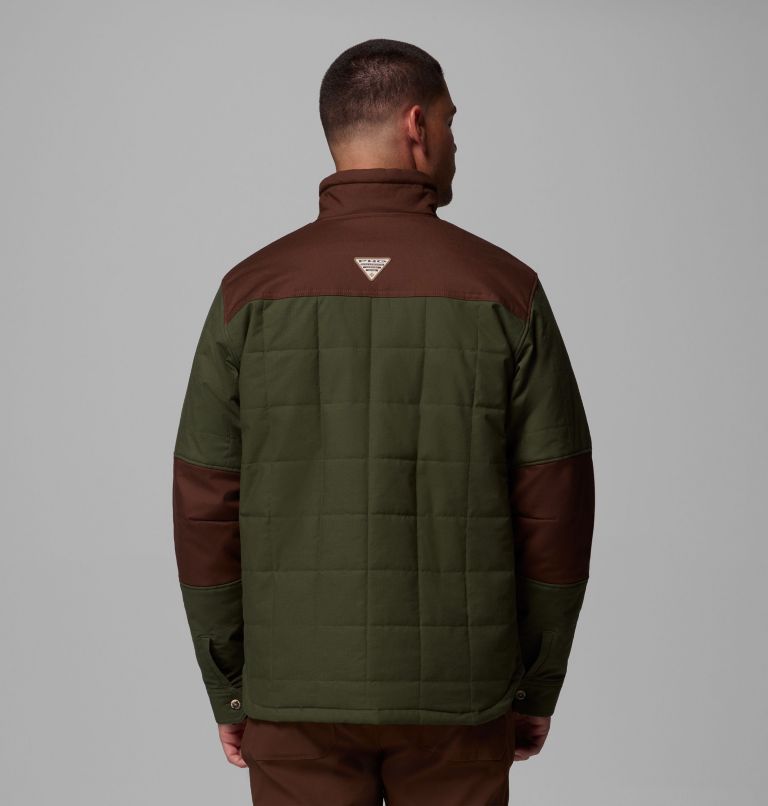 Men's Saddle Point Insulated Jacket, Color: Surplus Green, Tobacco, image 3