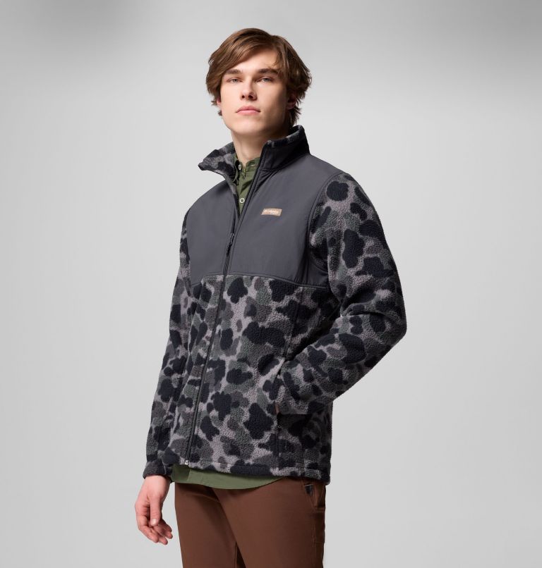 Men's PHG Sherpa Jacket, Color: Black Deltahunter Camo, Shark, image 4