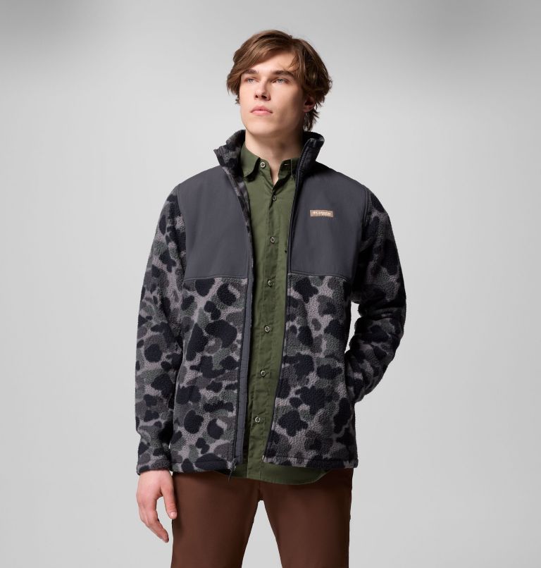 Men's PHG Sherpa Jacket, Color: Black Deltahunter Camo, Shark, image 5